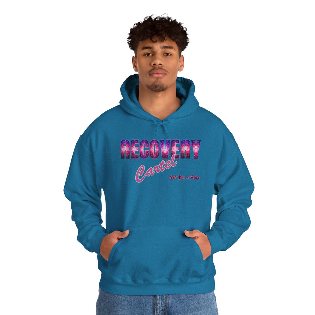 Recovery Cartel Hoodie — Retro Neon print
