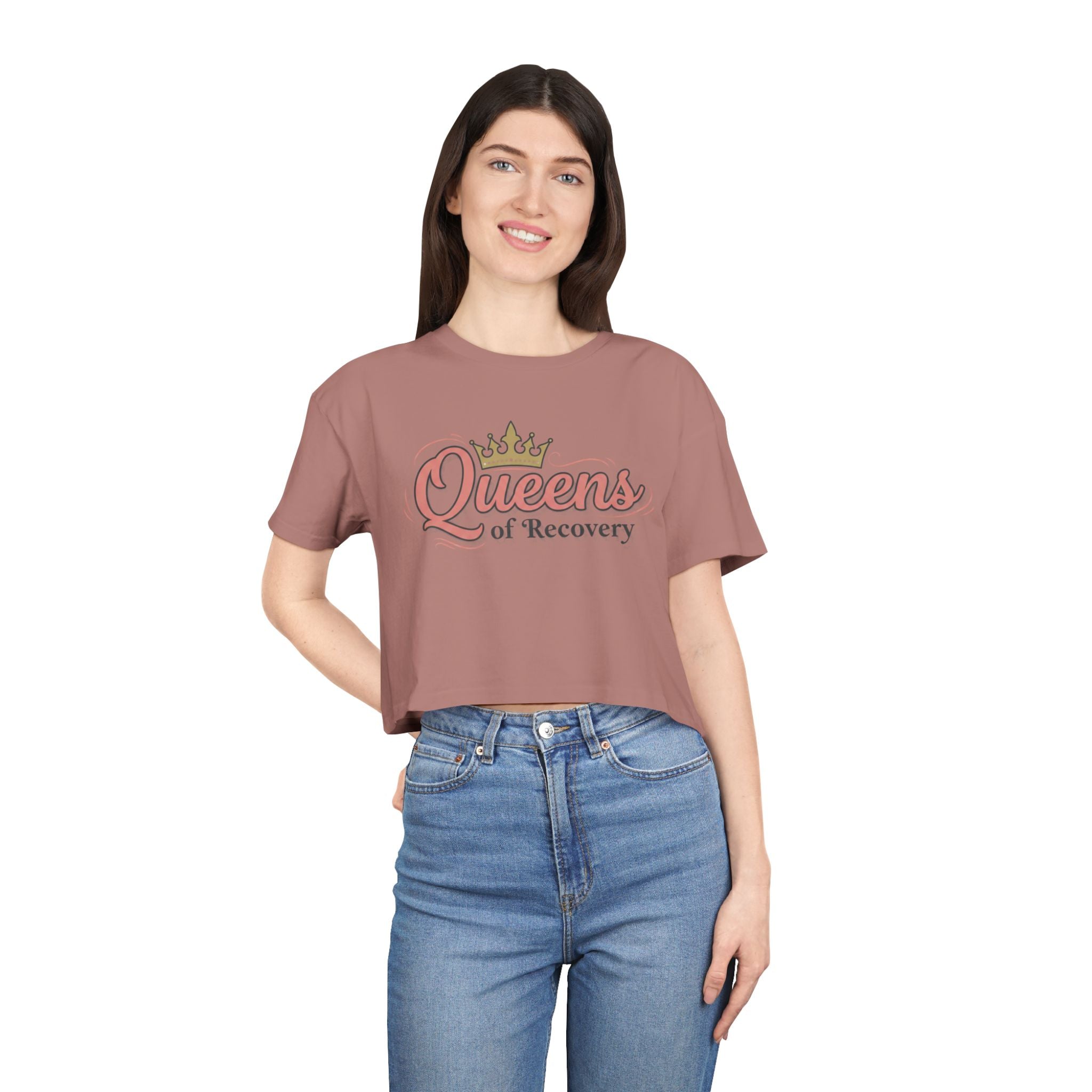 Queens of recovery crop tee by Recovery Cartel