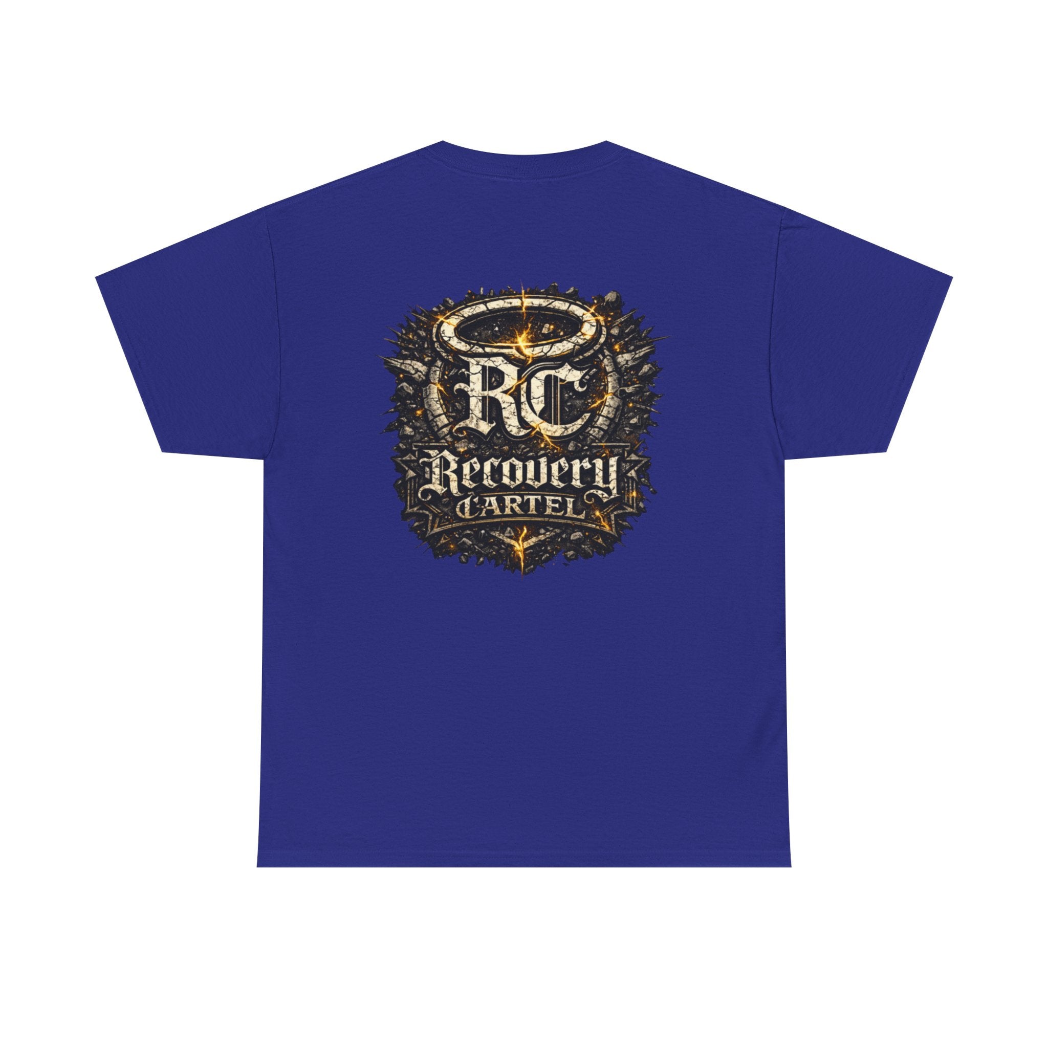 Recovery Cartel Signature Tee with "From Hell to Healing" on the front