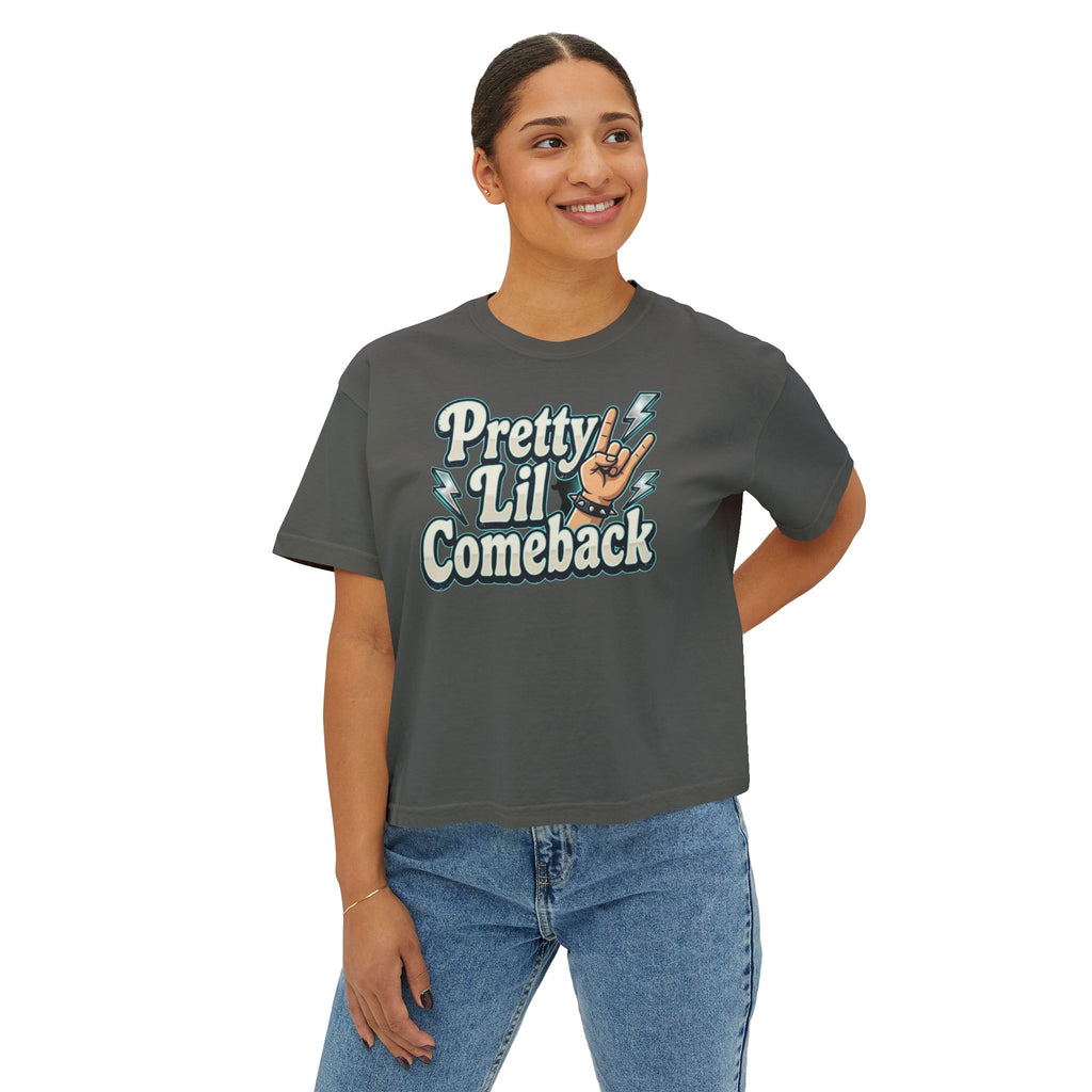 Pretty Lil Comeback Boxy Tee — Recovery Cartel Graphic Women’s Crop Shirt