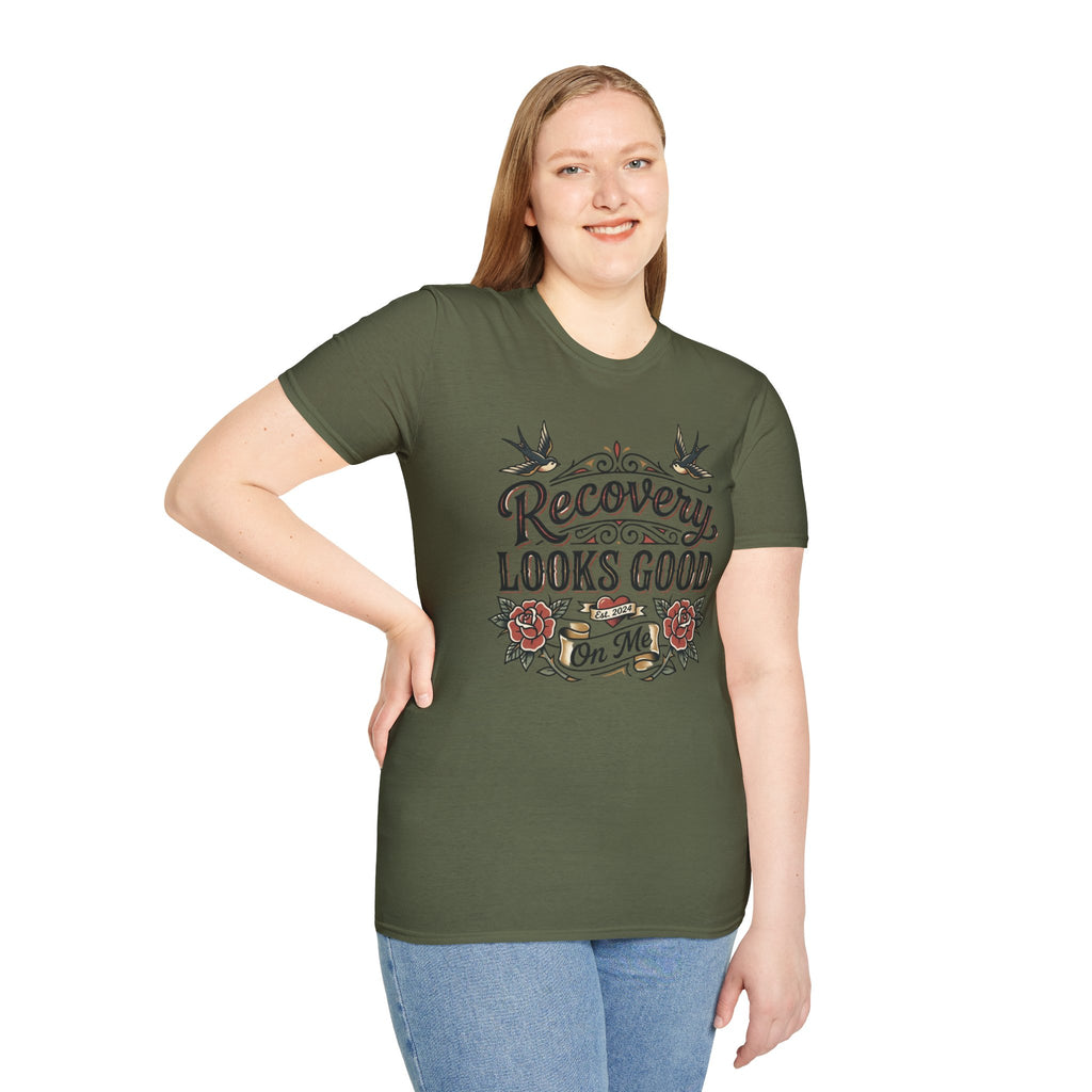 Recovery Looks Good T-Shirt — Inspirational Sobriety & Healing Tee