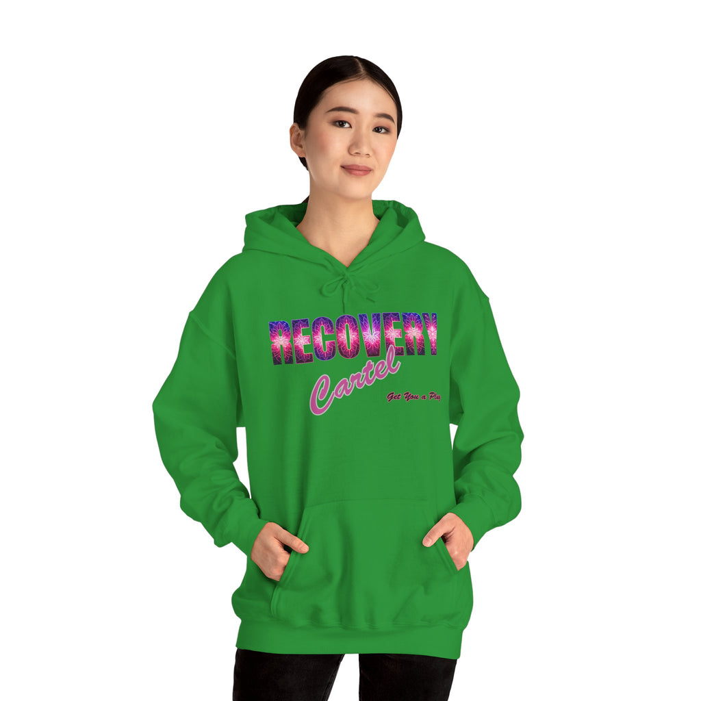 Recovery Cartel Hoodie — Retro Neon print