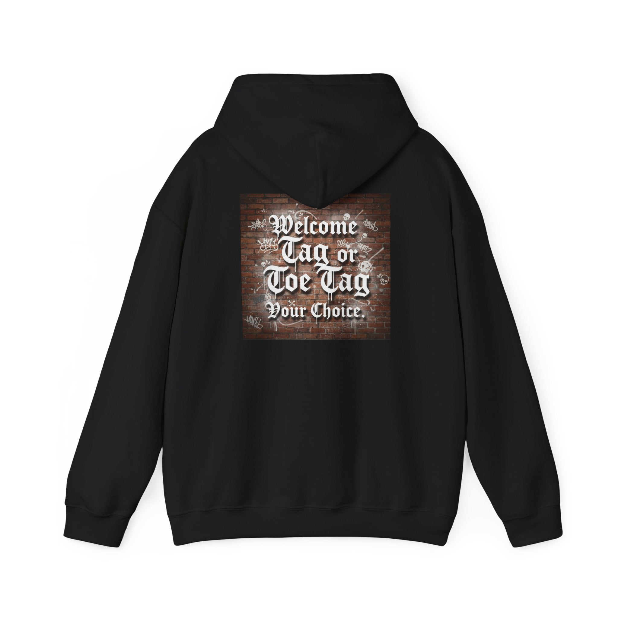 Recovery Carter Hoodie — "Welcome Tag or Toe Tag" Back Graphic
