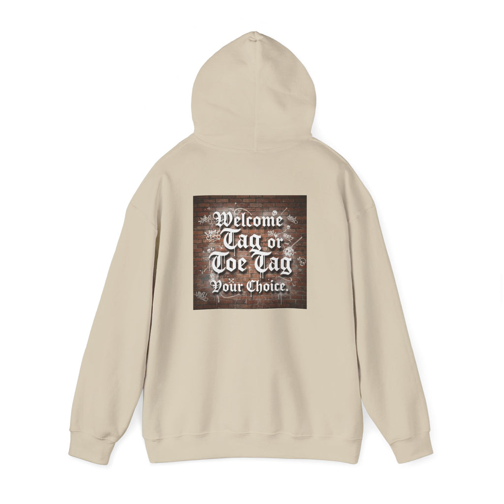 Recovery Carter Hoodie — "Welcome Tag or Toe Tag" Back Graphic