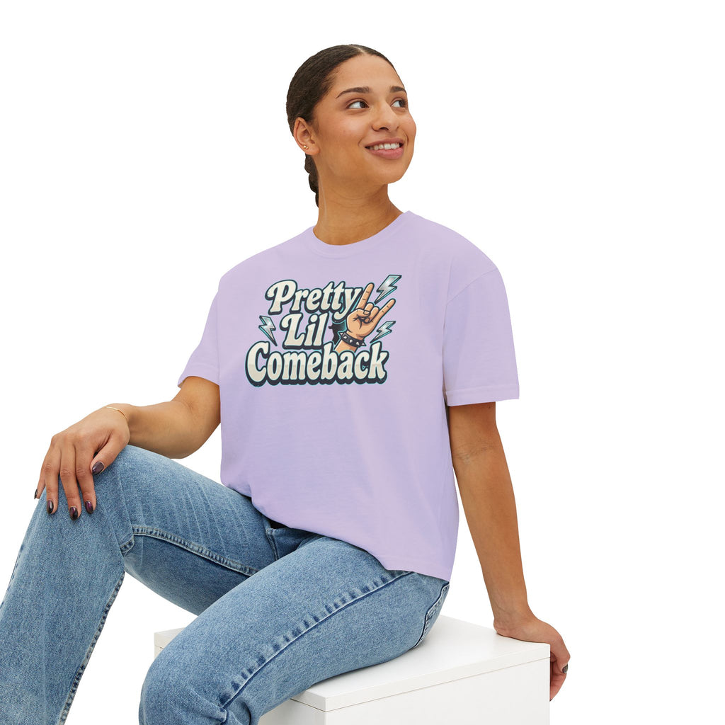 Pretty Lil Comeback Boxy Tee — Recovery Cartel Graphic Women’s Crop Shirt