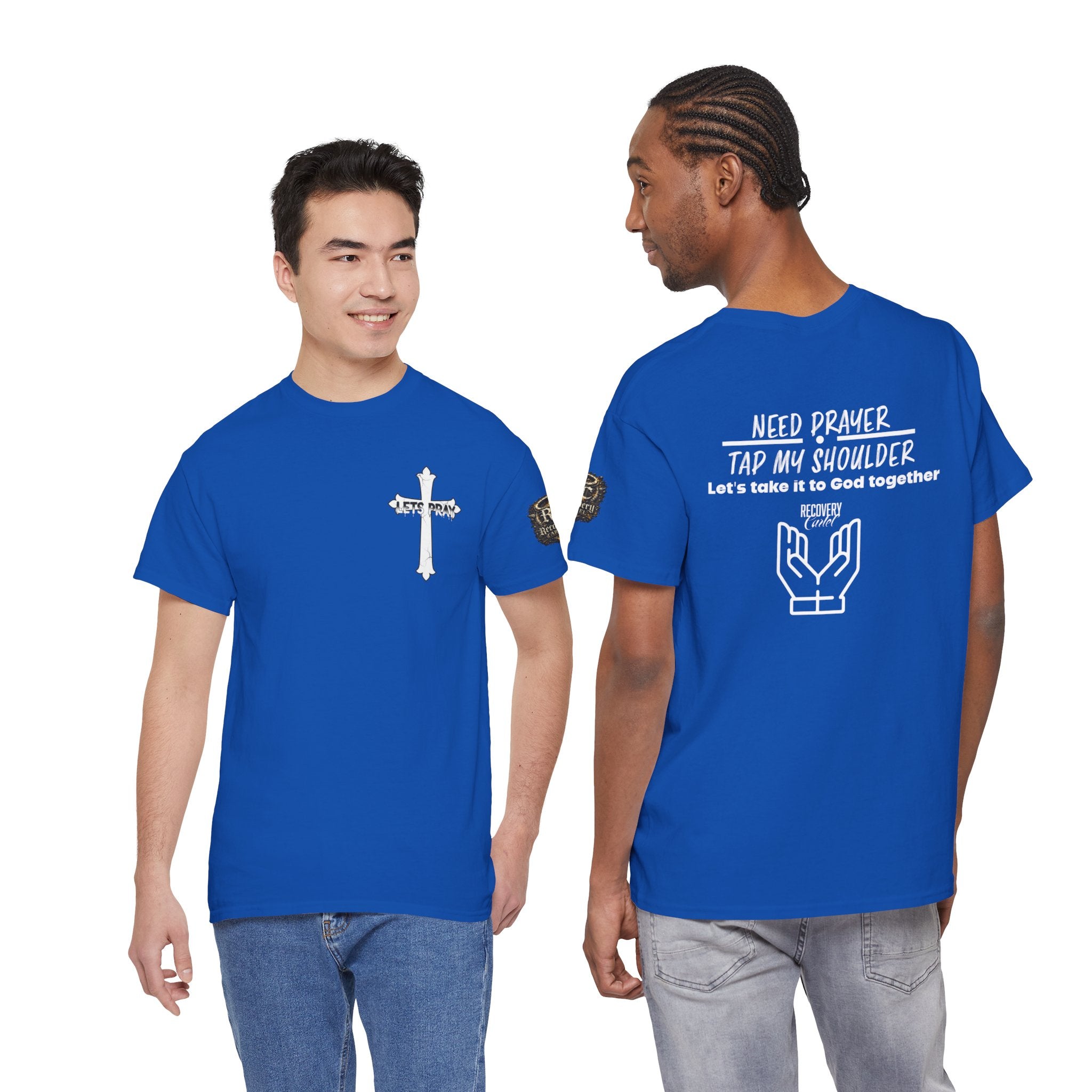 T-Shirt - Prayer Ministry  Need Prayer? Tap My Shoulder by Recovery Cartel