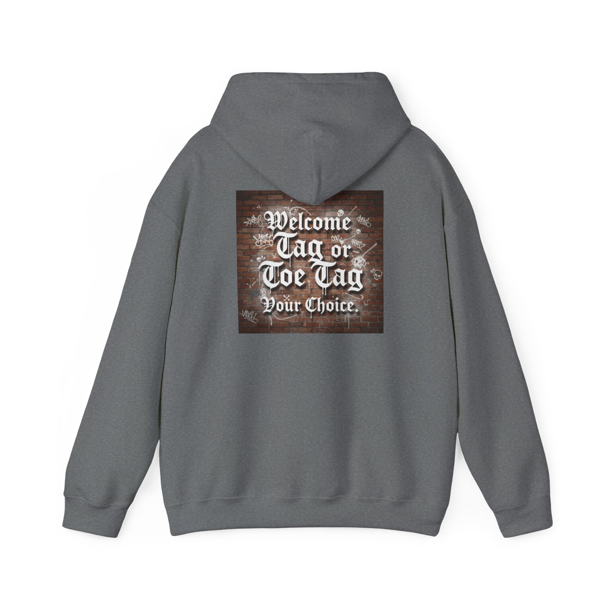 Recovery Carter Hoodie — "Welcome Tag or Toe Tag" Back Graphic
