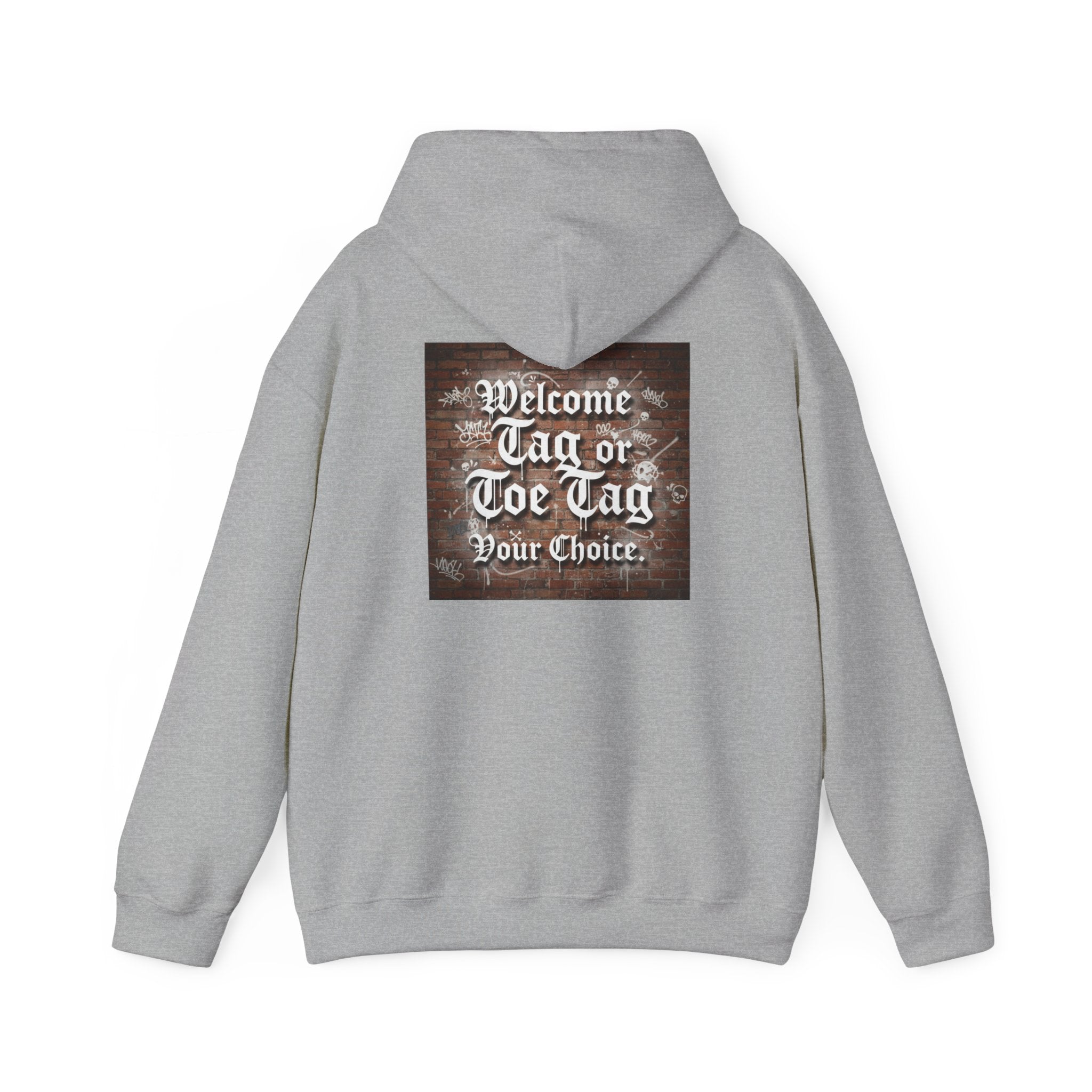 Recovery Carter Hoodie — "Welcome Tag or Toe Tag" Back Graphic