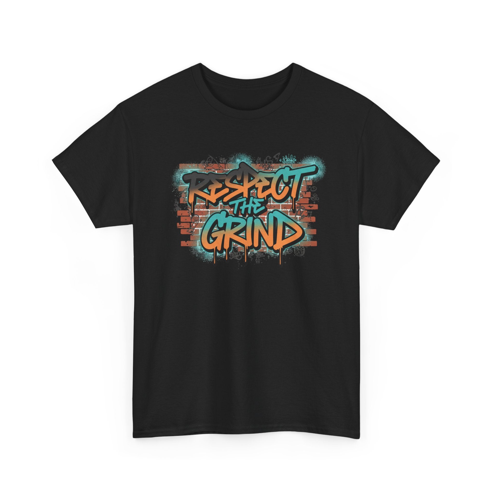 Respect the Grind Graffiti Tee — Urban Motivational Streetwear T‑Shirt