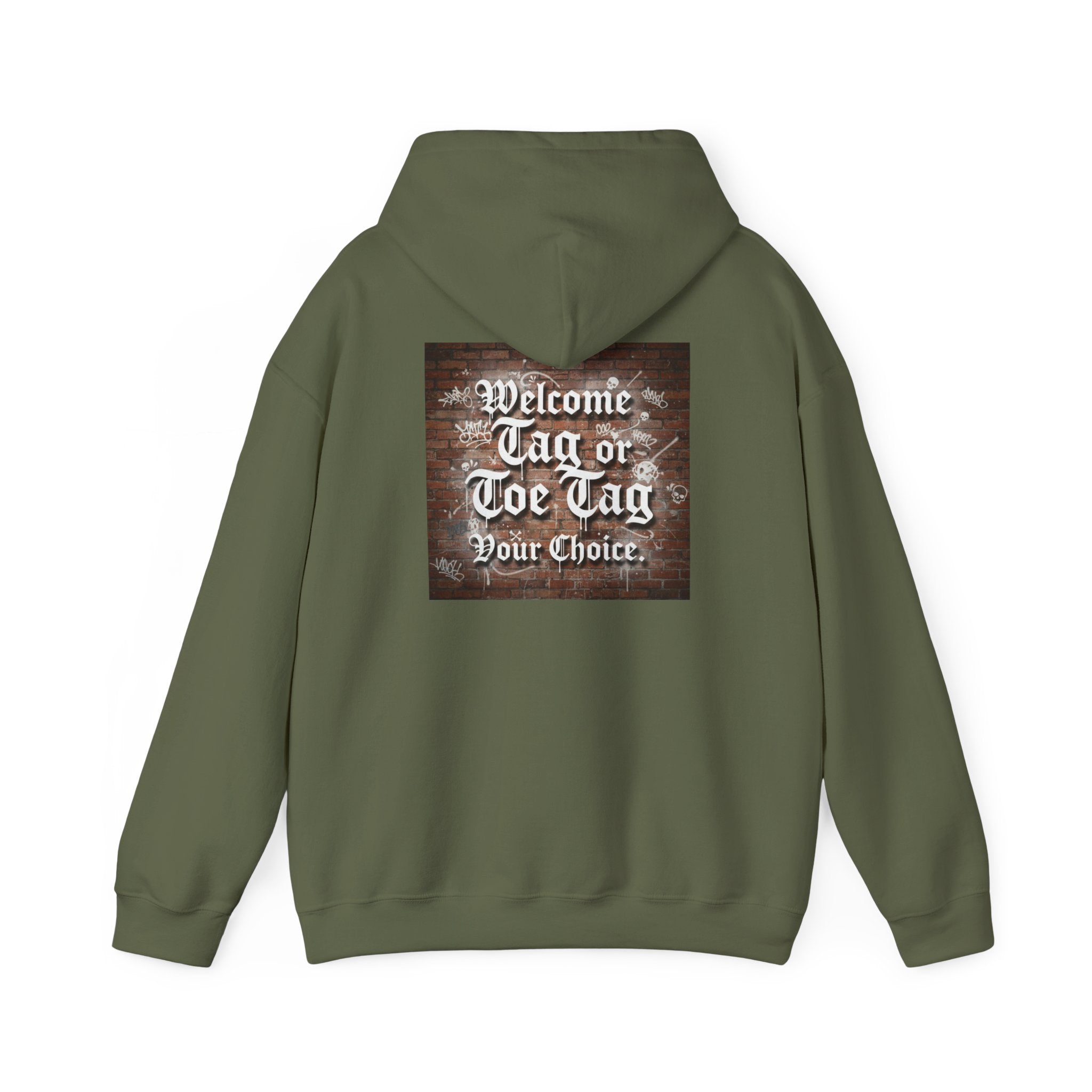 Recovery Carter Hoodie — "Welcome Tag or Toe Tag" Back Graphic