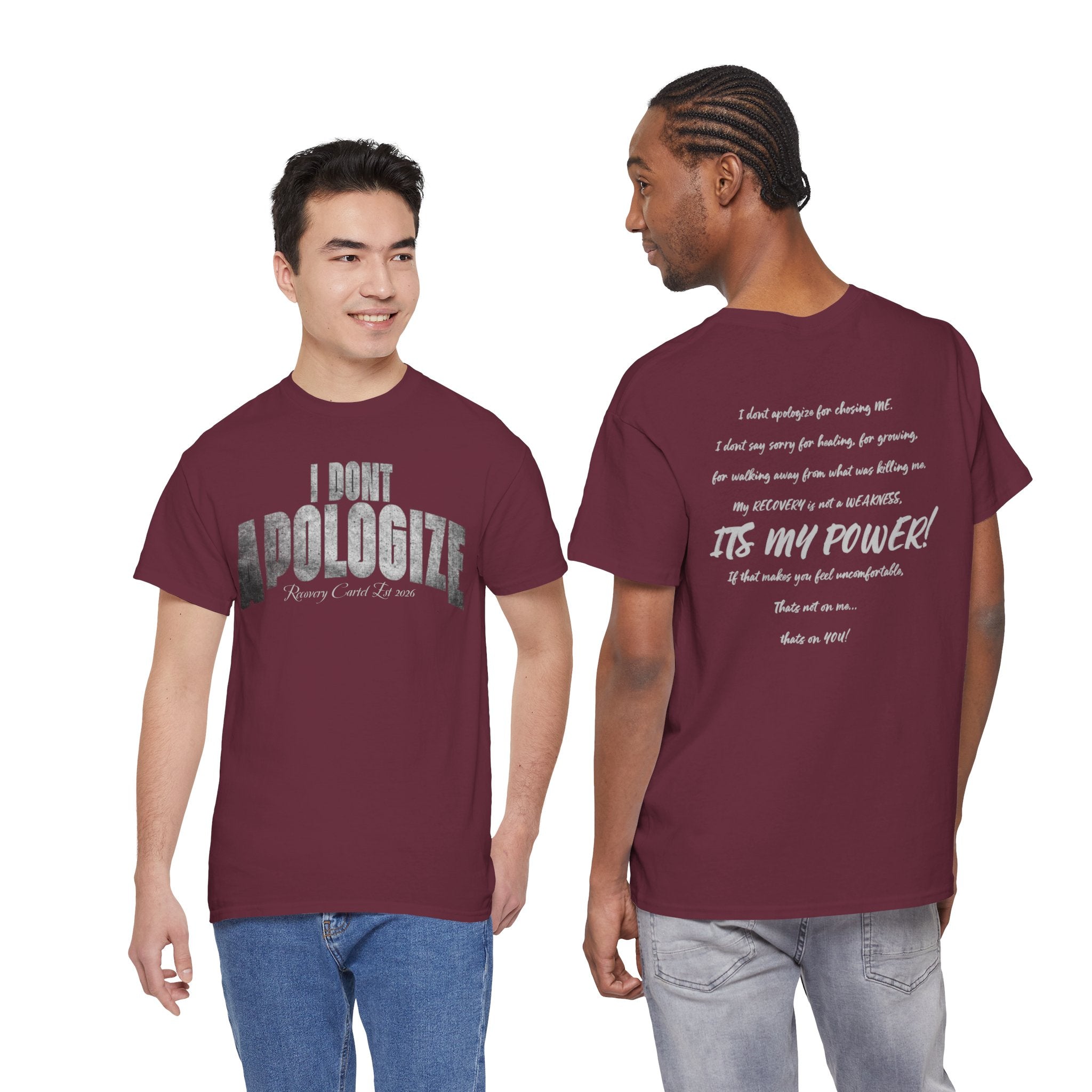 I Don’t Apologize Tee by Recovery Cartel