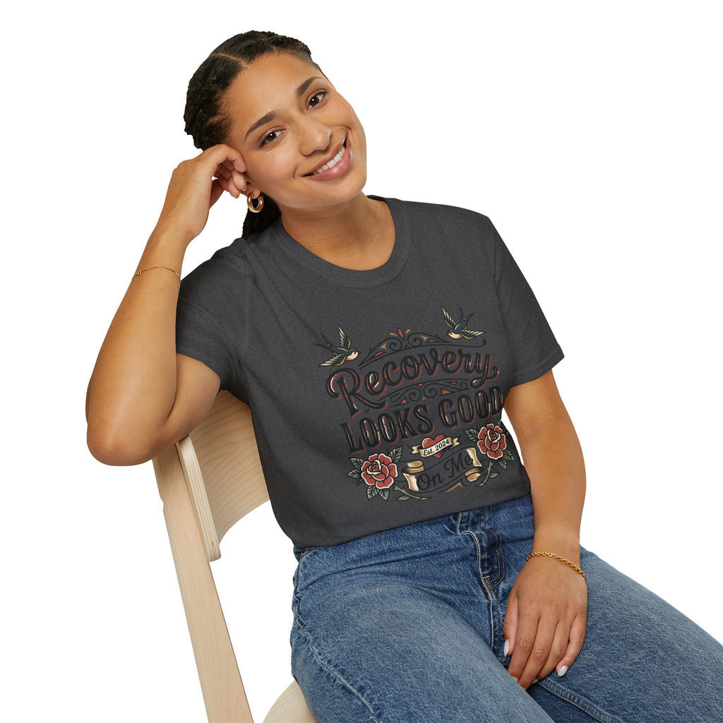 Recovery Looks Good T-Shirt — Inspirational Sobriety & Healing Tee