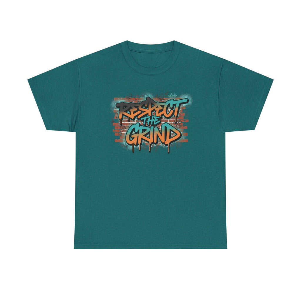 Respect the Grind Graffiti Tee — Urban Motivational Streetwear T‑Shirt