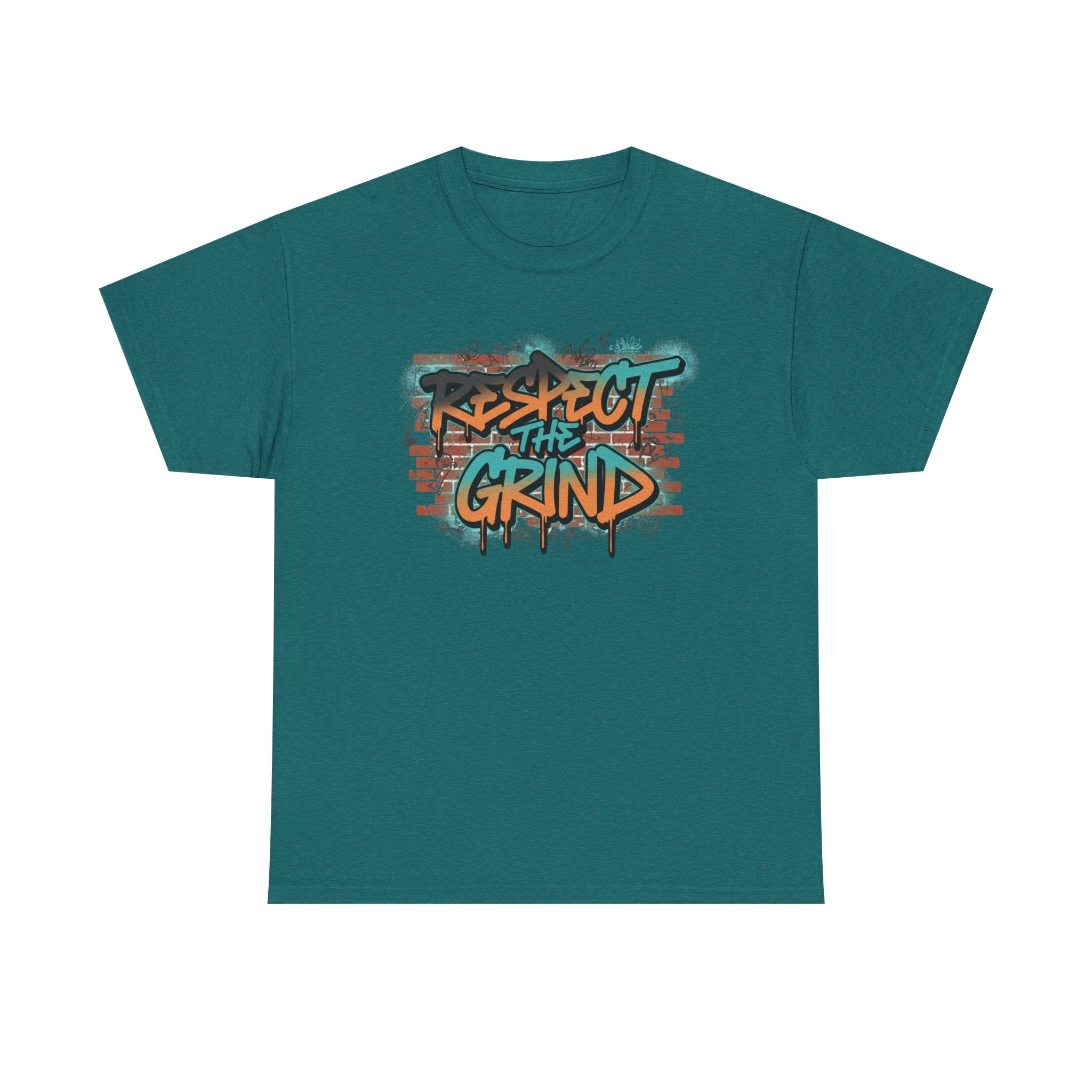 Respect the Grind Graffiti Tee — Urban Motivational Streetwear T‑Shirt