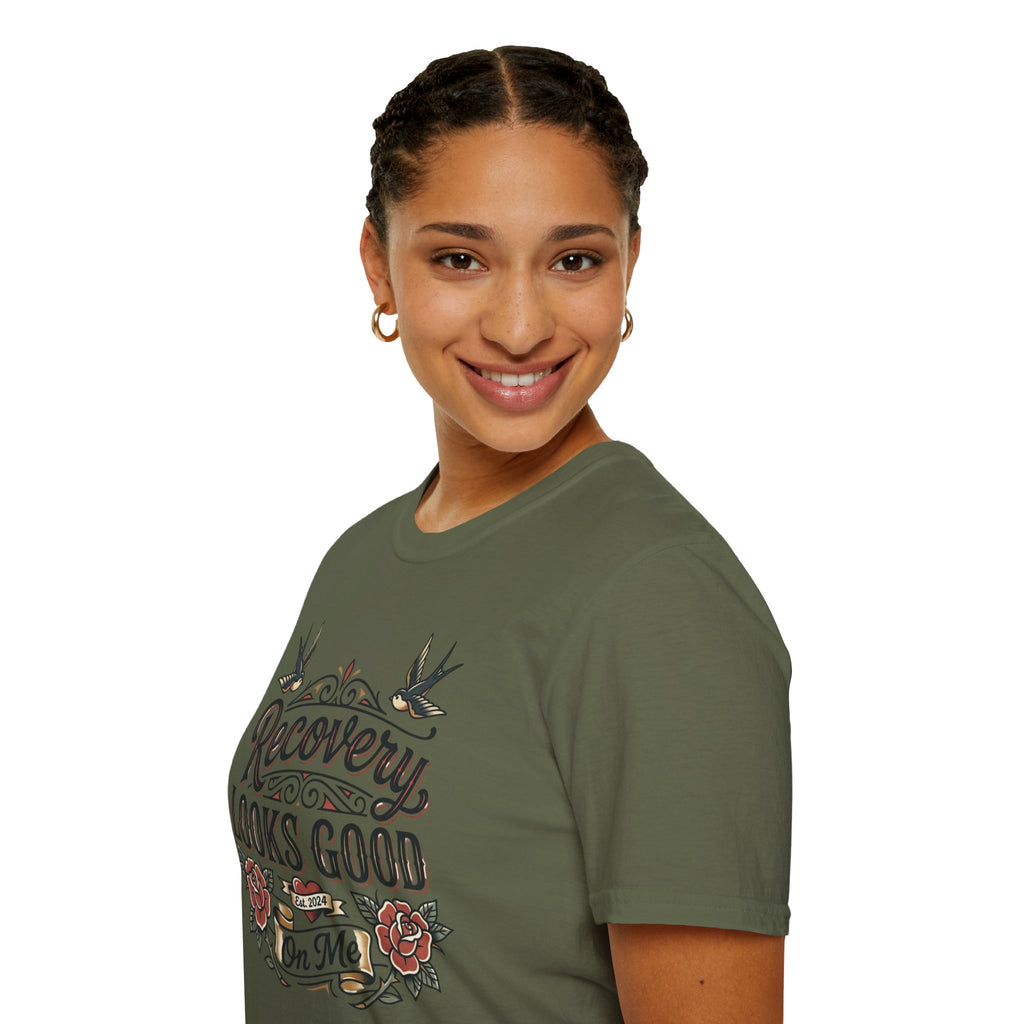 Recovery Looks Good T-Shirt — Inspirational Sobriety & Healing Tee