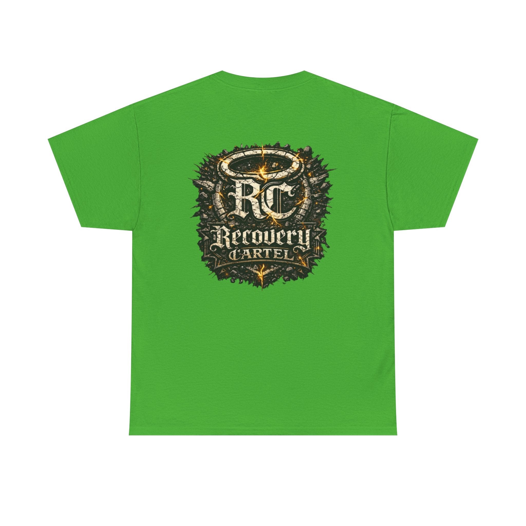 Recovery Cartel Signature Tee with "From Hell to Healing" on the front
