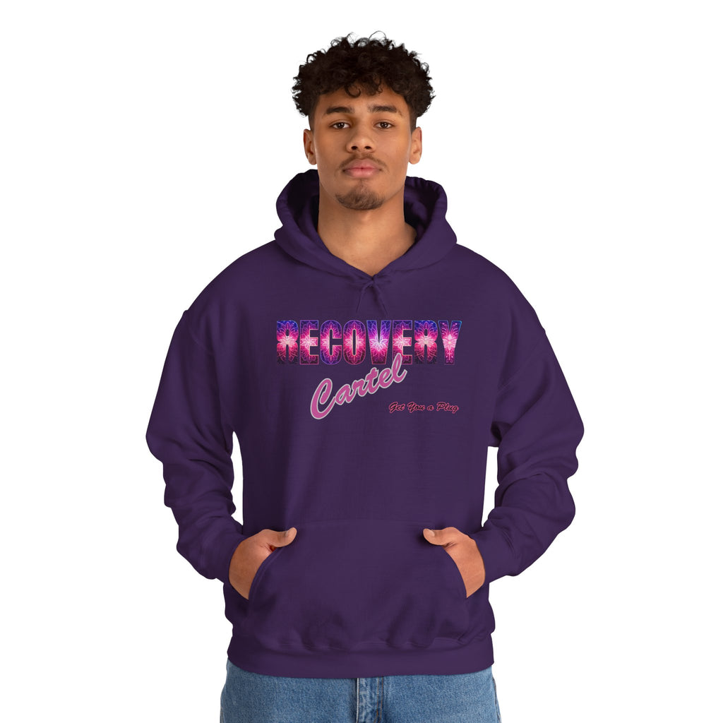 Recovery Cartel Hoodie — Retro Neon print