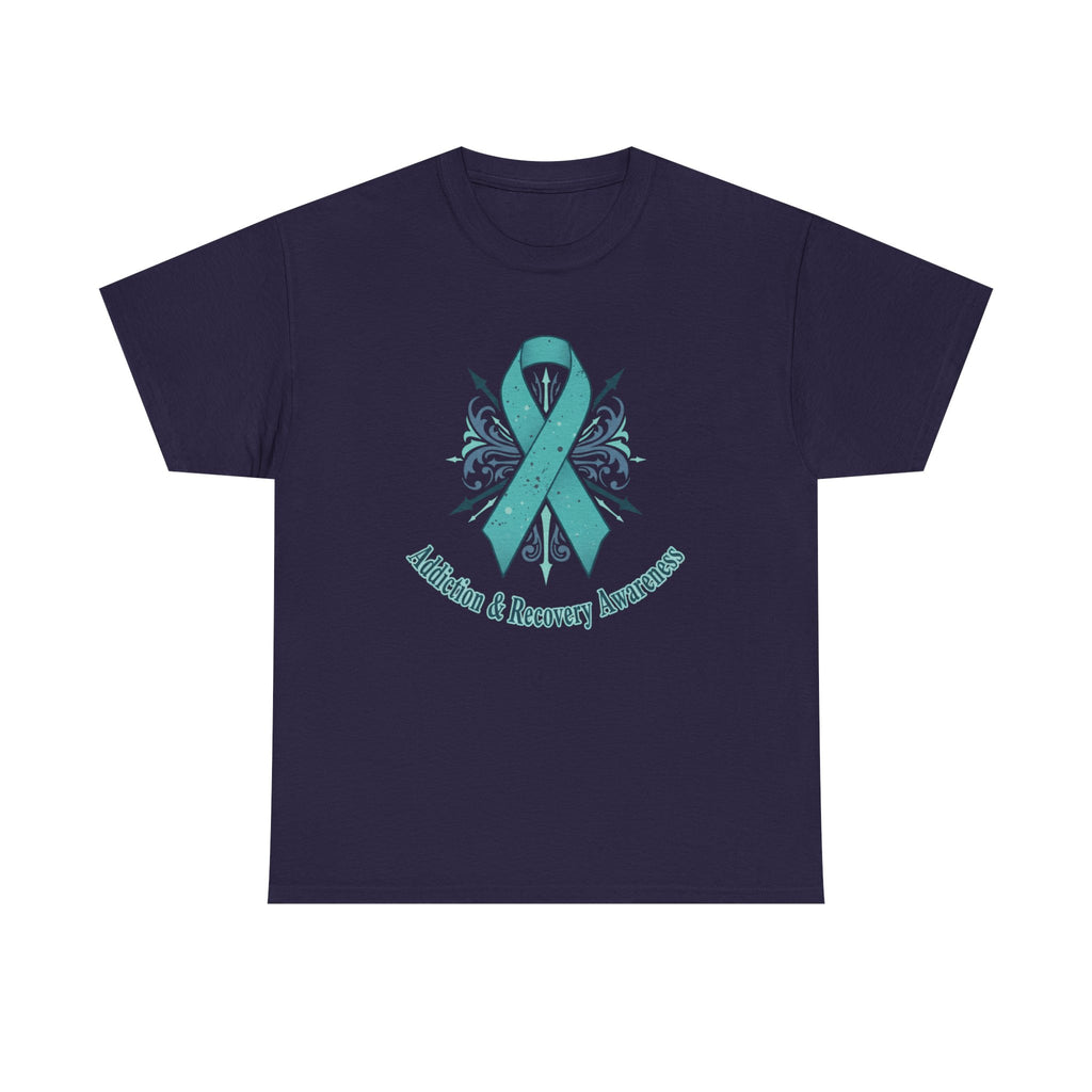 Addiction & Recovery Awareness Ribbon Tee — Teal Support Awareness T-Shirt