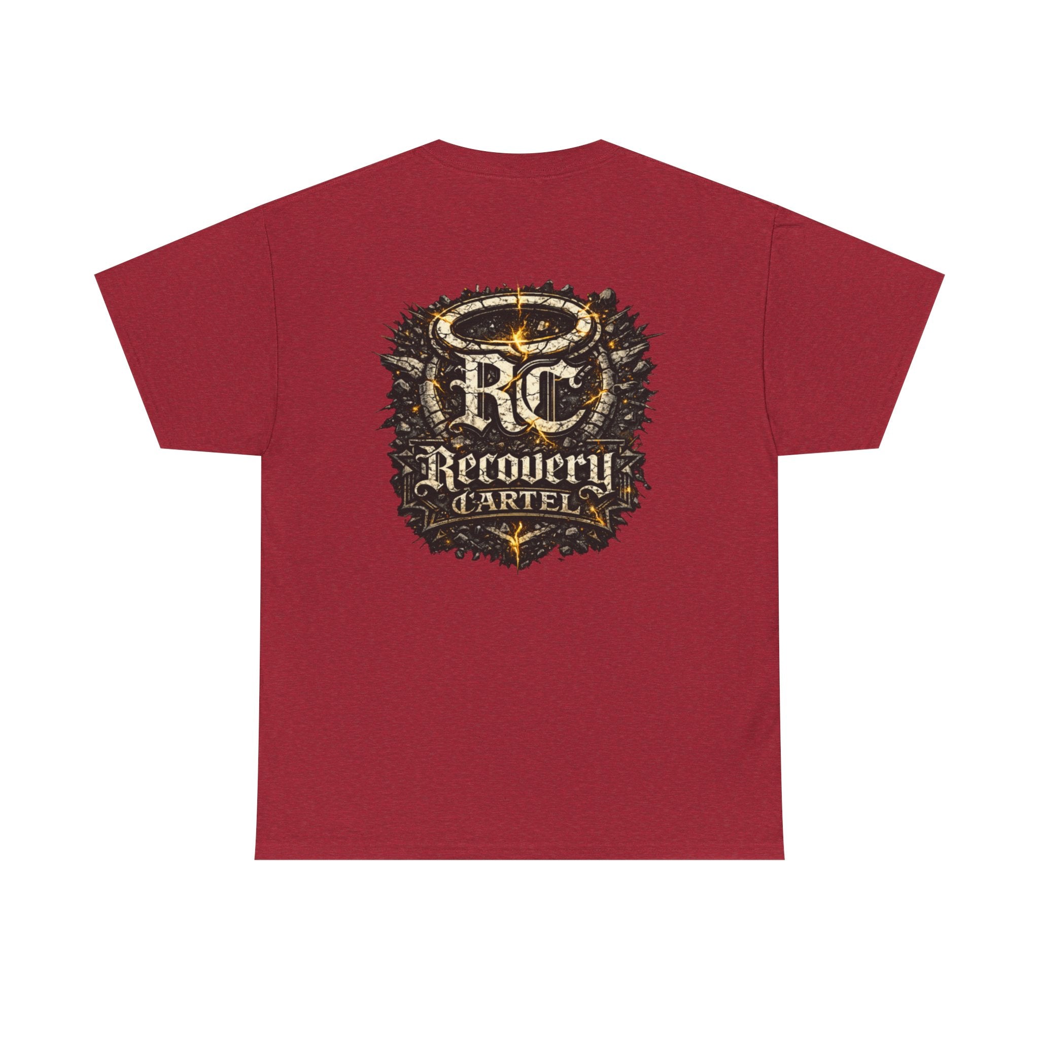 Recovery Cartel Signature Tee with "From Hell to Healing" on the front