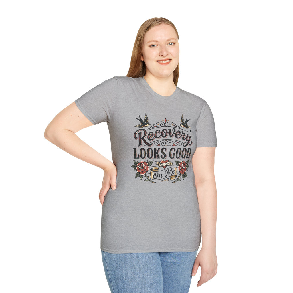 Recovery Looks Good T-Shirt — Inspirational Sobriety & Healing Tee