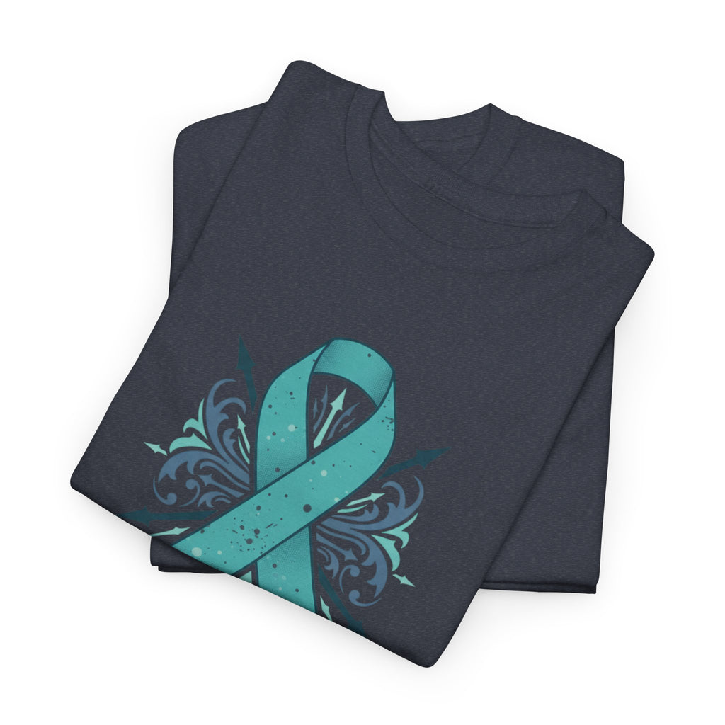 Addiction & Recovery Awareness Ribbon Tee — Teal Support Awareness T-Shirt