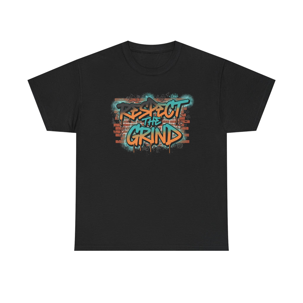 Respect the Grind Graffiti Tee — Urban Motivational Streetwear T‑Shirt
