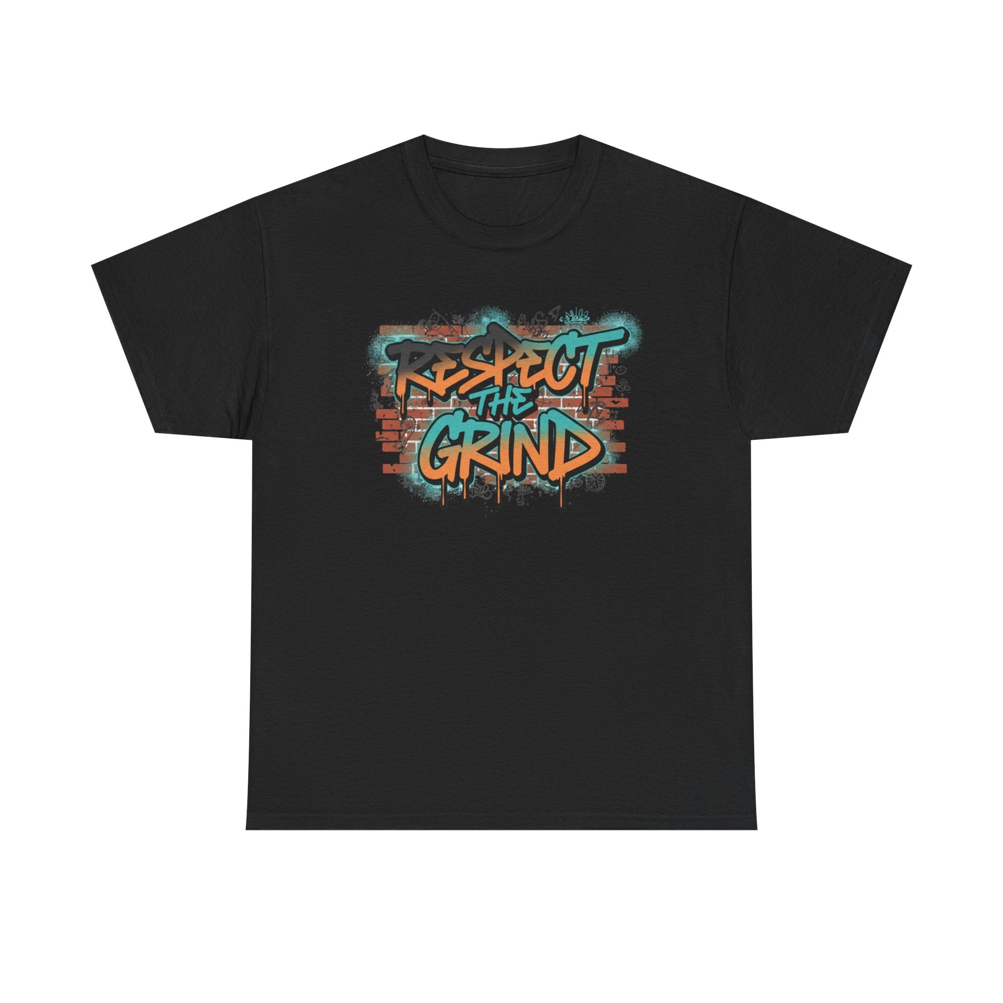 Respect the Grind Graffiti Tee — Urban Motivational Streetwear T‑Shirt